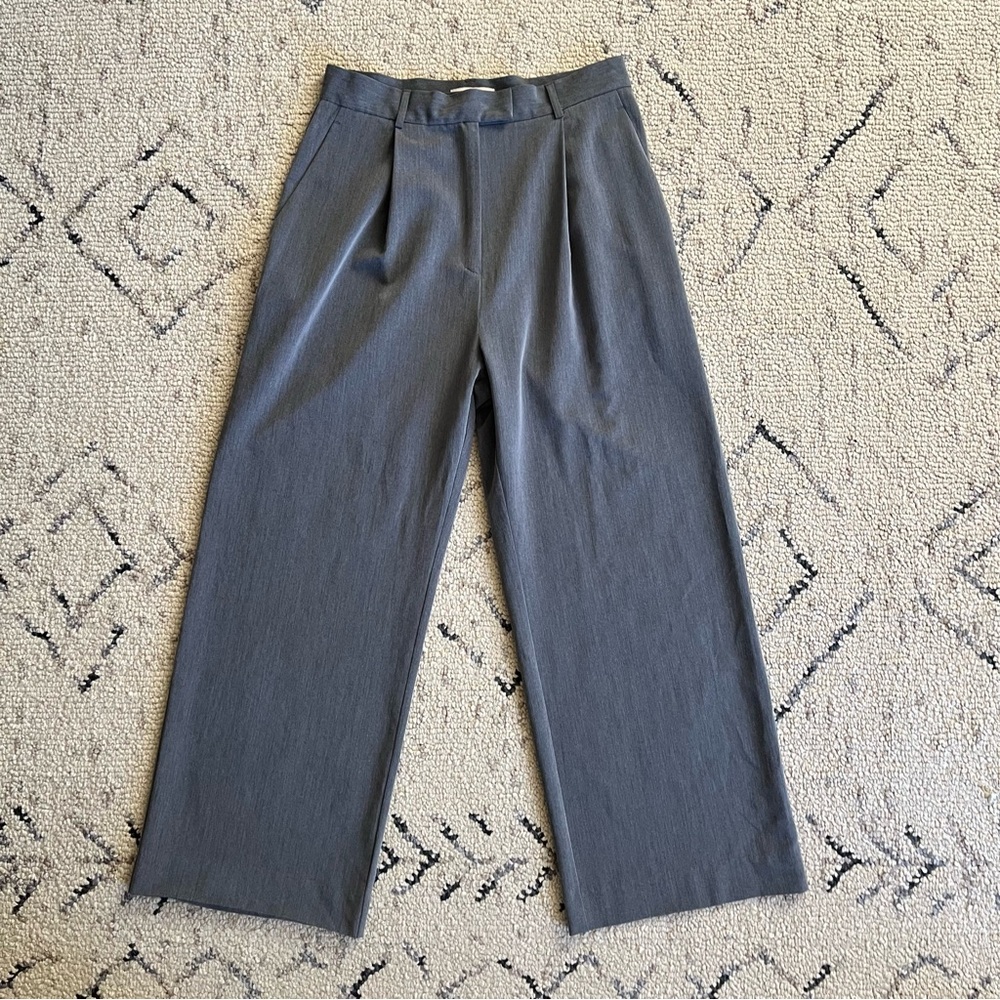 Djerf Avenue Wide Leg Pants in Gray